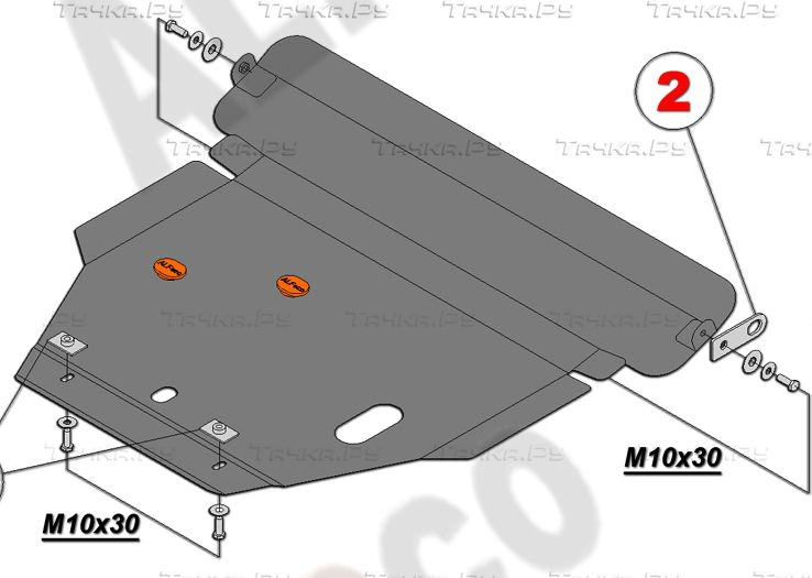 Купить запчасть ALFECO - ALF1315AL Защита алюминиевая для картера и КПП Mazda 626 GF 1997-2002