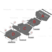 Купить ALFECO ALF3105061213AL Защита алюминиевая для картера, редуктора переднего моста, КПП и РК Haval H5 2020-2021