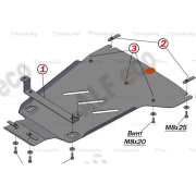Купить ALFECO ALF3618AL4 Защита алюминиевая для КПП Mercedes-Benz CLK-Класс W209 до рестайлинга 2002-2005