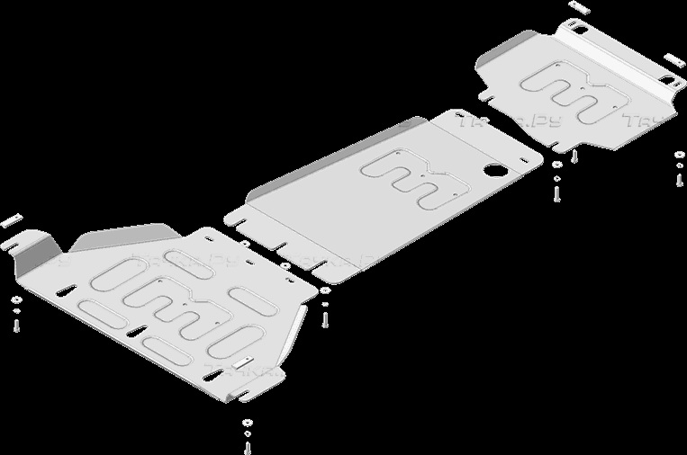 Купить запчасть MOTODOR - 32908 Защита алюминиевая усиленная для картера, ПД, КПП, РК Dodge Ram 1500 TRX 2021-2023