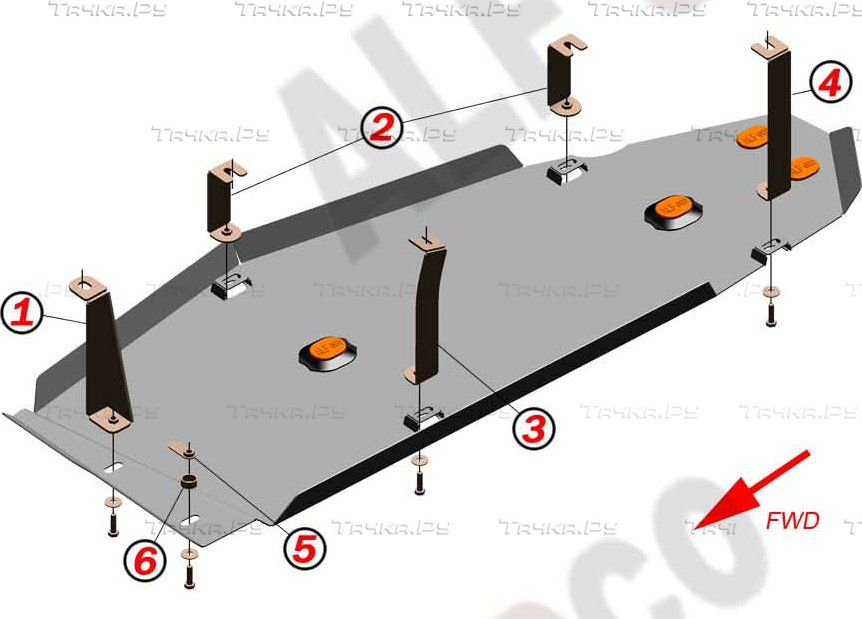 Купить запчасть ALFECO - ALF3912AL Защита алюминиевая для топливного бака УАЗ Патриот I 2016-2023