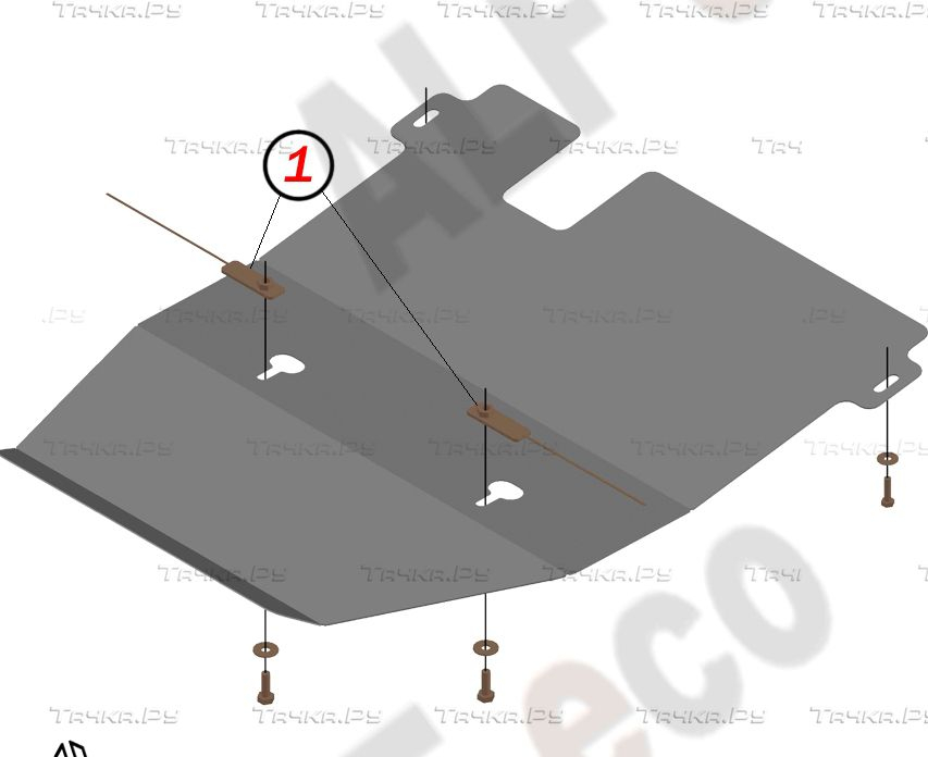 Купить запчасть ALFECO - ALF2482AL Защита алюминиевая для картера и КПП Toyota Land Cruiser 80 1990-1997