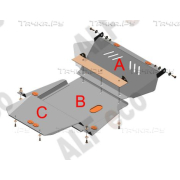 Купить ALFECO ALF1555AL Защита алюминиевая для картера и КПП Nissan Terrano II R20 1993-2006