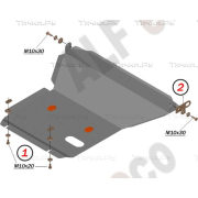 Купить ALFECO - ALF2485AL Защита алюминиевая для картера и КПП Toyota Mark II Blit 4WD 2002-2007