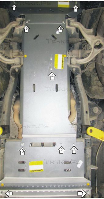 Купить запчасть MOTODOR - 12902 Защита для картера, ПД, КПП, РК Dodge Ram IV (DS/DJ) 1500 2009-2018