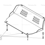 Купить MOTODOR 31326 Защита алюминиевая для радиатора Mitsubishi L200 V 2015-2023