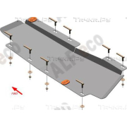 Купить ALFECO - ALF02192AL4 Защита алюминиевая (4мм) для тормозной магистрали Chery Tiggo 7 (вкл. Tiggo 7 Pro) 2019-2023