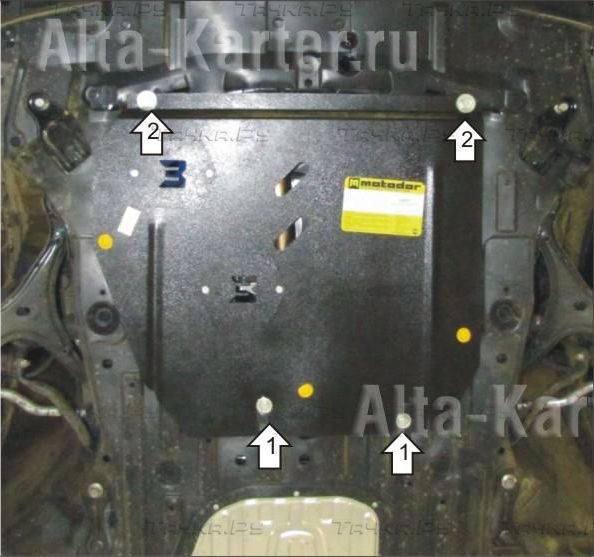 Купить запчасть MOTODOR - 00832 Защита для двигателя, КПП, МФ Honda Civic IX хэтчбэк 2011-2017