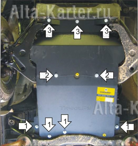 Купить запчасть MOTODOR - 11317 Защита для картера, КПП Mitsubishi L200 III 2004-2006