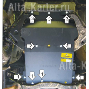 Купить MOTODOR - 11317 Защита для картера, КПП Mitsubishi L200 III 2004-2006