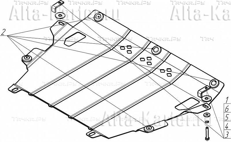 Купить запчасть MOTODOR - 05007 Защита для картера и КПП Lexus NX 200 2014-2023