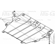 Купить MOTODOR - 05007 Защита для картера и КПП Lexus NX 200 2014-2023