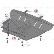 Купить ALFECO ALF3603AL Защита алюминиевая для картера и КПП Mercedes-Benz С-класс W202 E 1993-1997