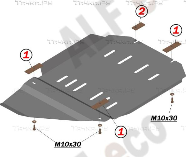 Купить запчасть ALFECO - ALF3702AL Защита алюминиевая для КПП Chevrolet Tahoe 2006-2014