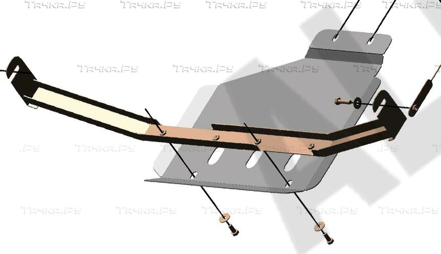 Купить запчасть ALFECO - ALF5606AL4 Защита алюминиевая для радиатора, картера и КПП (3 части) Jac N35 2019-2023