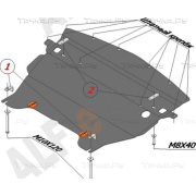 Купить ALFECO ALF2906AL Защита алюминиевая для картера Infiniti G35 седан 2006-2015