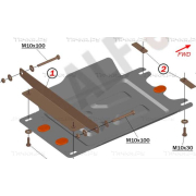 Купить ALFECO ALF2442AL4 Защита алюминиевая для КПП Toyota Land Cruiser Prado 150 2009-2023