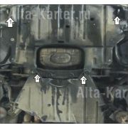Купить MOTODOR - 05006 Защита для радиатора, двигателя Lexus GS 300 1997-2004
