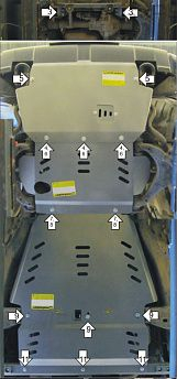 Купить запчасть MOTODOR - 382501 Защита алюминиевая для двигателя, КПП, переднего дифференциала, радиатора, РК Toyota Tundra II 2009-2021