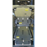 Купить MOTODOR 382501 Защита алюминиевая для двигателя, КПП, переднего дифференциала, радиатора, РК Toyota Tundra II 2009-2021