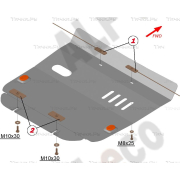 Купить ALFECO ALF3615AL Защита алюминиевая для картера и КПП Mercedes-Benz Viano W639 2003-2010