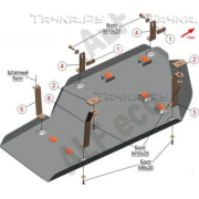 Купить ALFECO - ALF24121AL4 Защита алюминиевая (4 мм) для топливного бака Toyota Tundra Double Cab II рестайлинг (XK50) 2013-2021