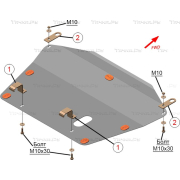 Купить ALFECO ALF0921AL4 Защита алюминиевая для картера и КПП Honda Stream I 4WD 2001-2007