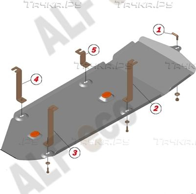Купить запчасть ALFECO - ALF2638 Защита для топливного бака Volkswagen Amarok I Double Cab 2010-2023