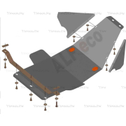 Купить ALFECO ALF2812AL4 Защита алюминиевая для картера и КПП ВАЗ 2131 Нива 1995-2008
