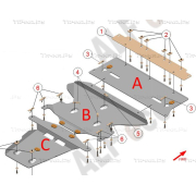 Купить ALFECO ALF3046AL4 Защита алюминиевая для картера и КПП Audi A8 D5 2017-2023