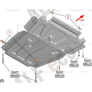 Купить ALFECO ALF2815AL4 Защита алюминиевая для картера и МКПП Lada Xray 2015-2023