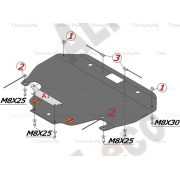 Купить ALFECO ALF2205AL Защита алюминиевая для картера Subaru Outback IV 2009-2014