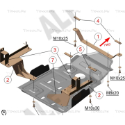 Купить ALFECO ALF3913AL Защита алюминиевая для МКПП и раздатки (Dymos) УАЗ Патриот OFFROAD 2016-2023