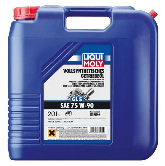 Купить запчасть LIQUI MOLY - 1415 LIQUI MOLY Vollsynthetisches Getriebeoil 75W-90
