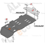 Купить ALFECO ALF3019 Защита для КПП и раздатки Audi Q7 I (вкл. S-line) 2006-2009