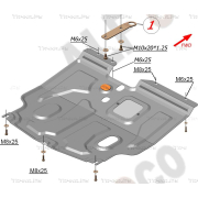 Купить ALFECO ALF3505AL4 Защита алюминиевая для картера и КПП Lifan X60 2012-2023
