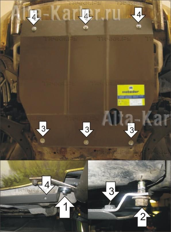 Купить запчасть MOTODOR - 00822 Защита для картера, КПП Honda HR-V 1998-2005