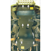 Купить MOTODOR 12511 Защита для радиатора, картера, КПП и дифференциала Toyota Land Cruiser 100 АКПП 1998-2007