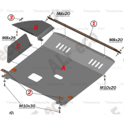 Купить ALFECO ALF1708AL4 Защита алюминиевая для картера и КПП Peugeot Boxer 2006-2023