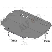 Купить ALFECO - ALF2628AL Защита алюминиевая для картера и КПП Volkswagen Golf Plus 2009-2014