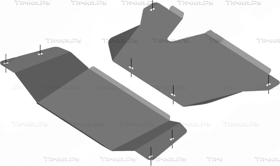 Купить запчасть ALFECO - ALF2483AL Защита алюминиевая для КПП и РК Toyota Land Cruiser 105 2002-2007