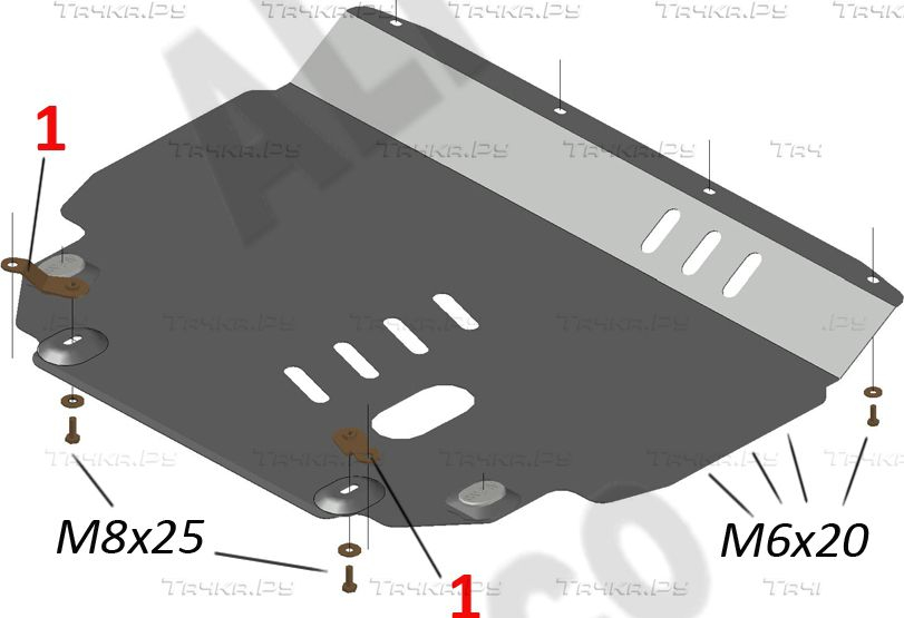 Купить запчасть ALFECO - ALF4704 Защита для картера и КПП FAW Besturn X40 2019-2023