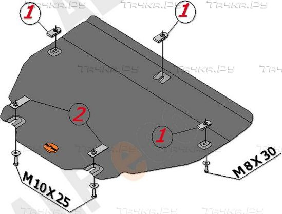 Купить запчасть ALFECO - ALF3804AL4 Защита алюминиевая для картера и КПП Land Rover Discovery Sport 2015-2019
