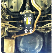 Купить MOTODOR 12210 Защита для заднего дифференциала Subaru Forester IV 2013-2018