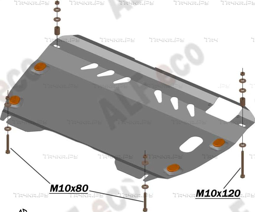 Купить запчасть ALFECO - ALF2403AL4 Защита алюминиевая для картера и КПП Toyota Camry 40 (V40, XV40) XV40 2006-2011