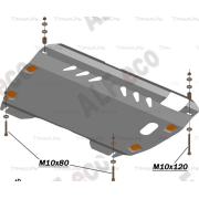 Купить ALFECO ALF2403AL4 Защита алюминиевая для картера и КПП Toyota Camry 40 (V40, XV40) XV40 2006-2011
