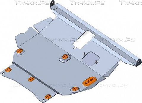 Купить запчасть ALFECO - ALF24118AL4 Защита алюминиевая для картера и КПП Toyota Corolla Runx E120 4WD 2000-2007