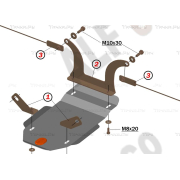 Купить ALFECO ALF2237AL Защита алюминиевая для редуктора заднего моста Subaru Forester IV 2012-2018