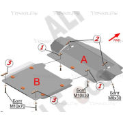 Купить ALFECO ALF3703AL4 Защита алюминиевая для картера Cadillac SRX I 2004-2010