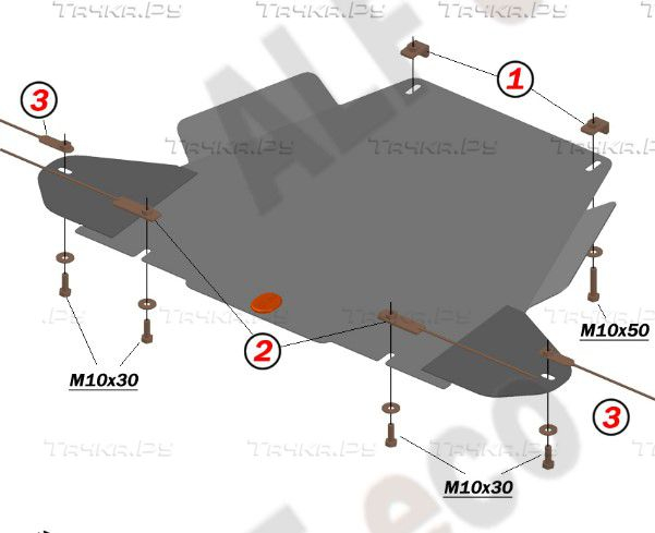 Купить запчасть ALFECO - ALF3112 Защита для КПП Great Wall Wingle 5 2011-2016